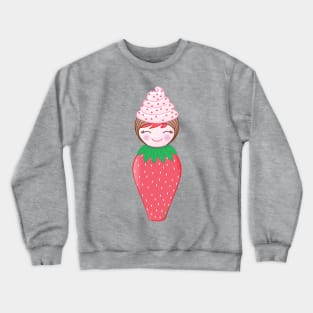 Kokeshi Strawberry Cupcake Crewneck Sweatshirt